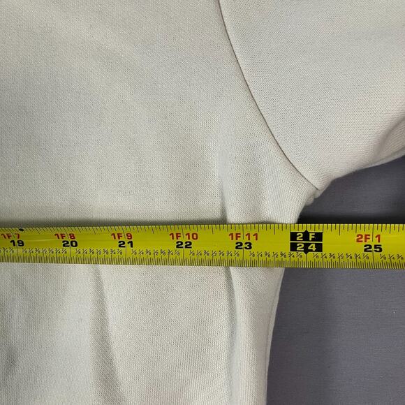 Puma Essentials Hoodie Women's Large Cream Beige Pullover Sweatshirt Logo - Picture 3 of 14